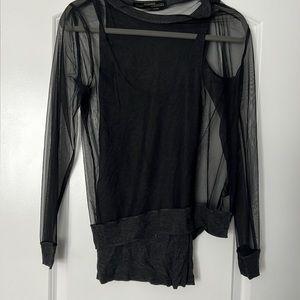 All saints sheer layered top